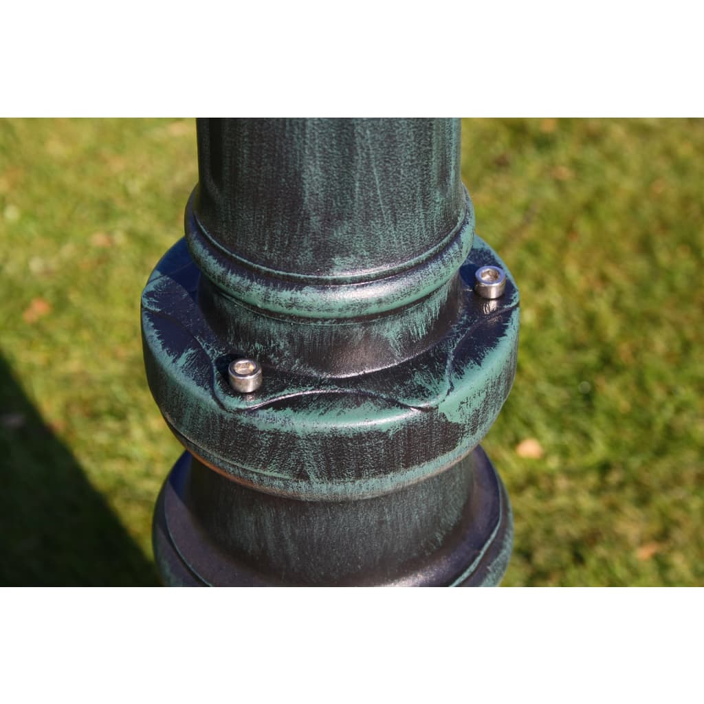 Tuinlantaarn Met 3 Armen 215 Cm Aluminium Donkergroen/Zwart