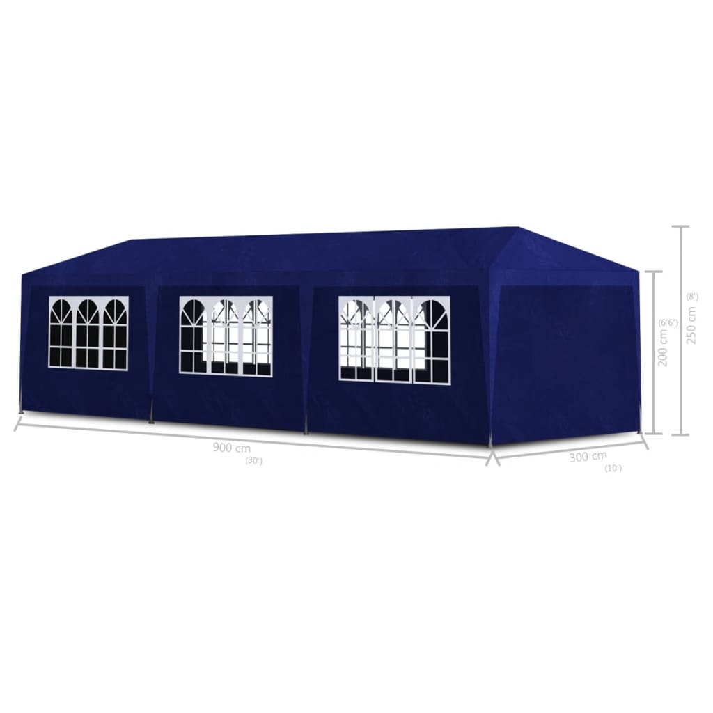 Partytent 3X9 M Blauw