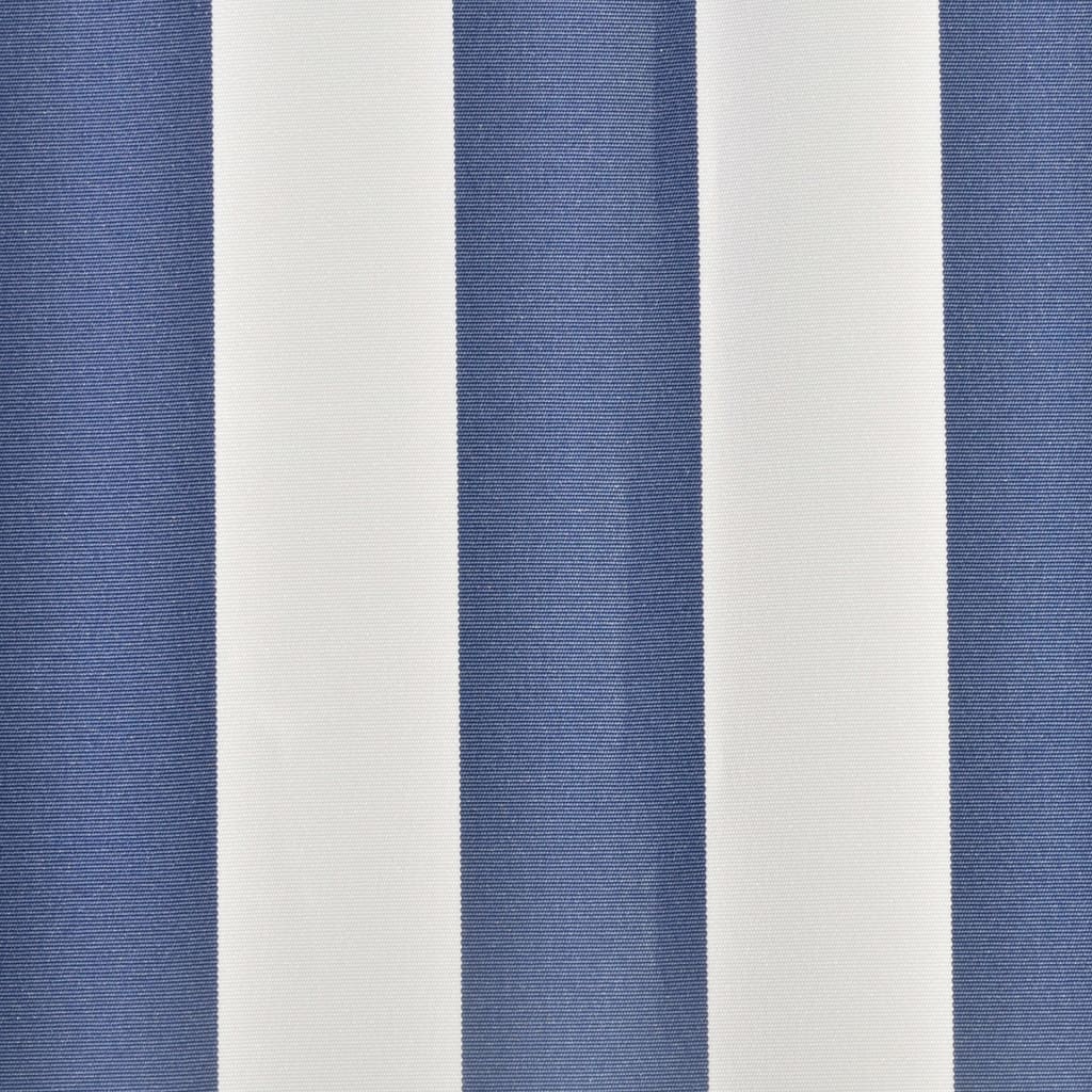 Luifeldoek 6X3 M Canvas Blauw En Wit