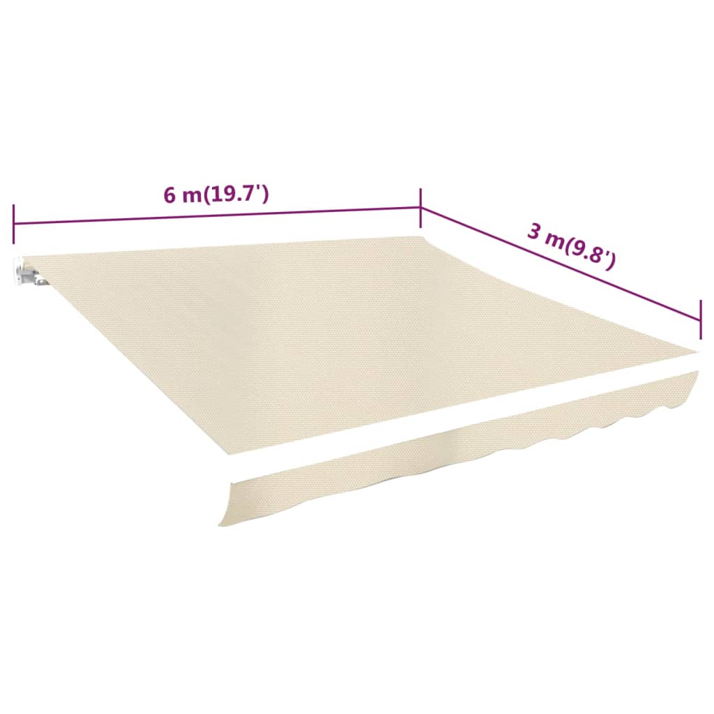 Luifeldoek 6X3 M Canvas Crème