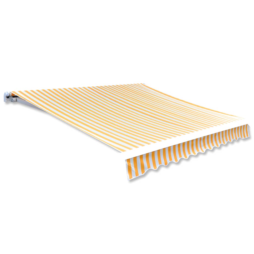 Luifeldoek 3X2,5 M Canvas Zonnebloemgeel En Wit