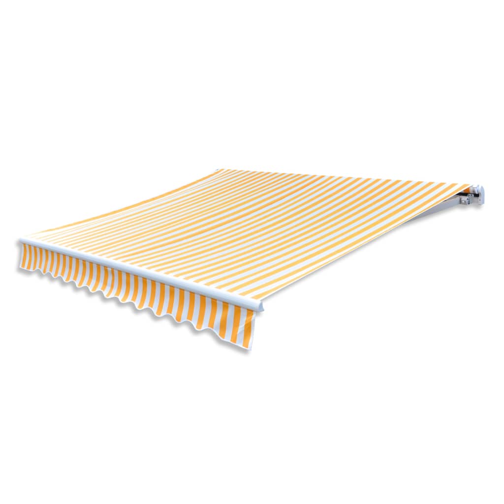 Luifeldoek 3X2,5 M Canvas Zonnebloemgeel En Wit