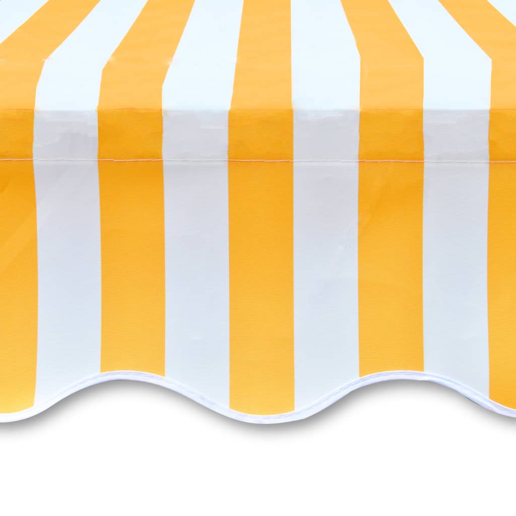 Luifeldoek 3X2,5 M Canvas Zonnebloemgeel En Wit