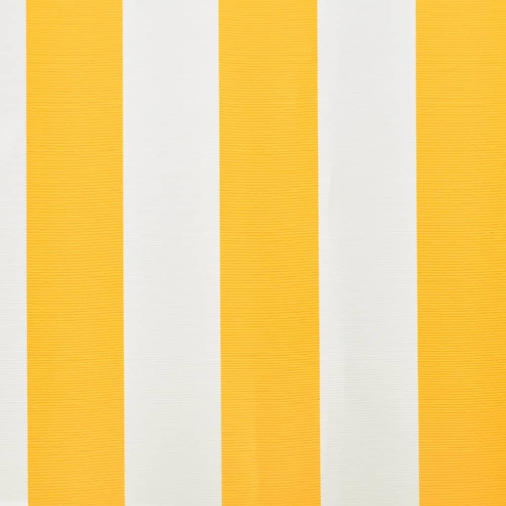 Markisentuch 4x3 m Canvas sonnenblumengelb und weiß