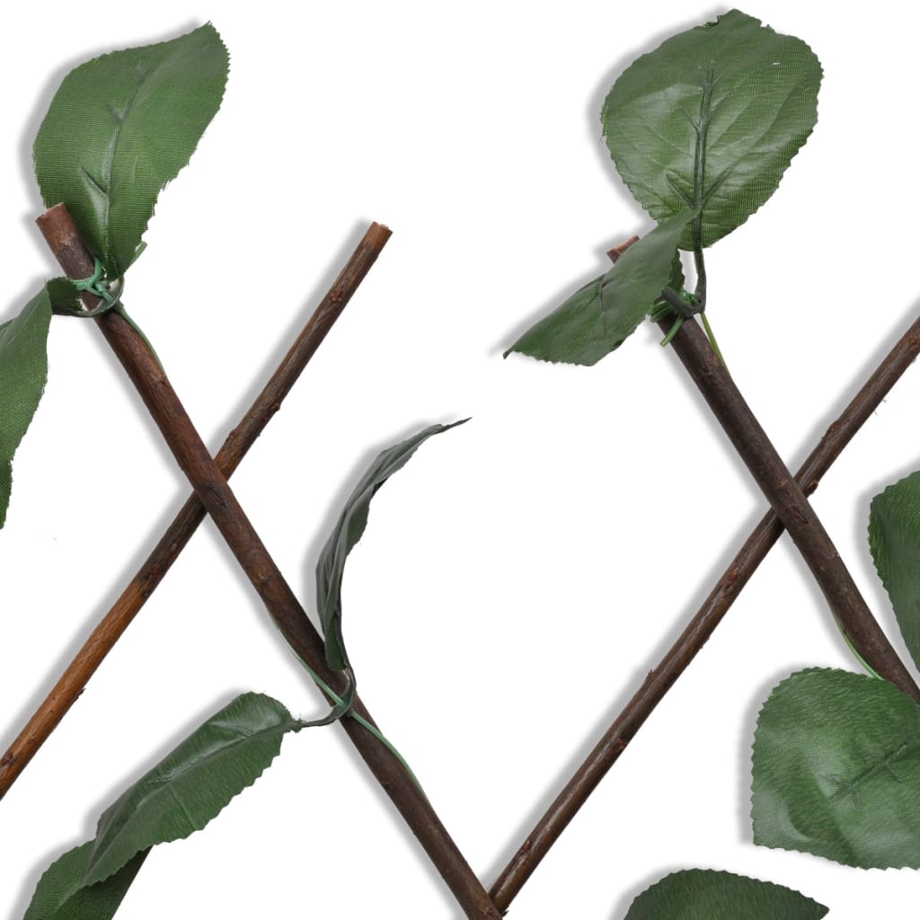 Gartenspalier 5 St. mit künstlichen Blättern 180x90 cm Weide