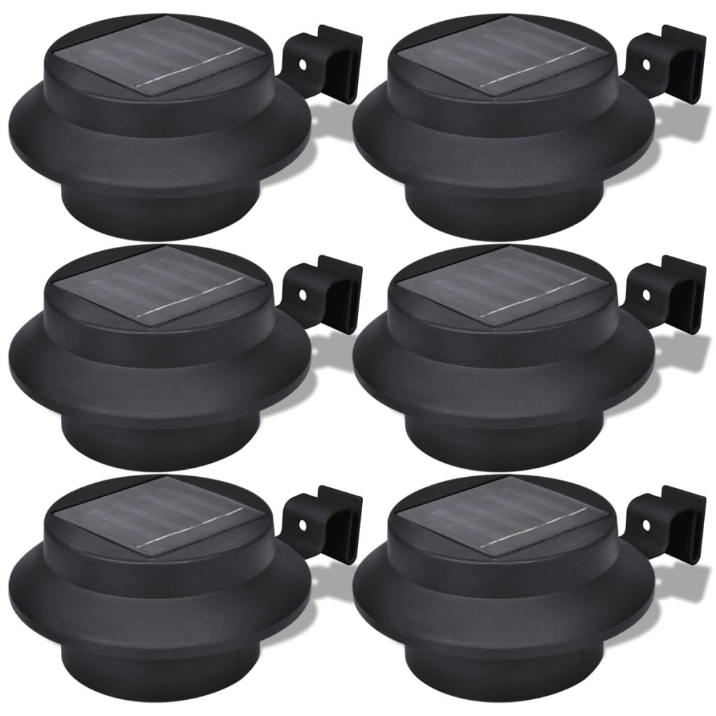 Solar-Außenlampen-Set 6-teilig Schwarz