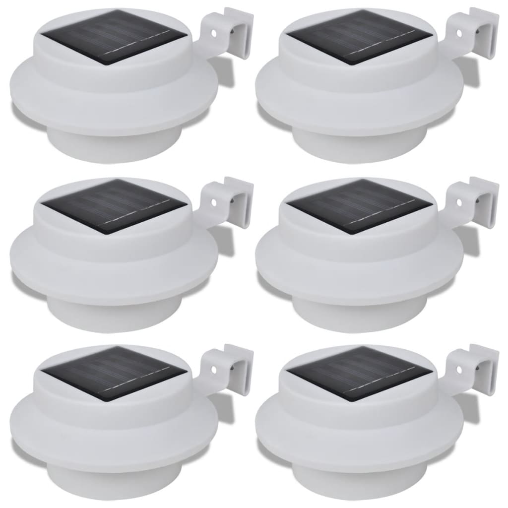 Solar-Außenlampen-Set 6-teilig weiß
