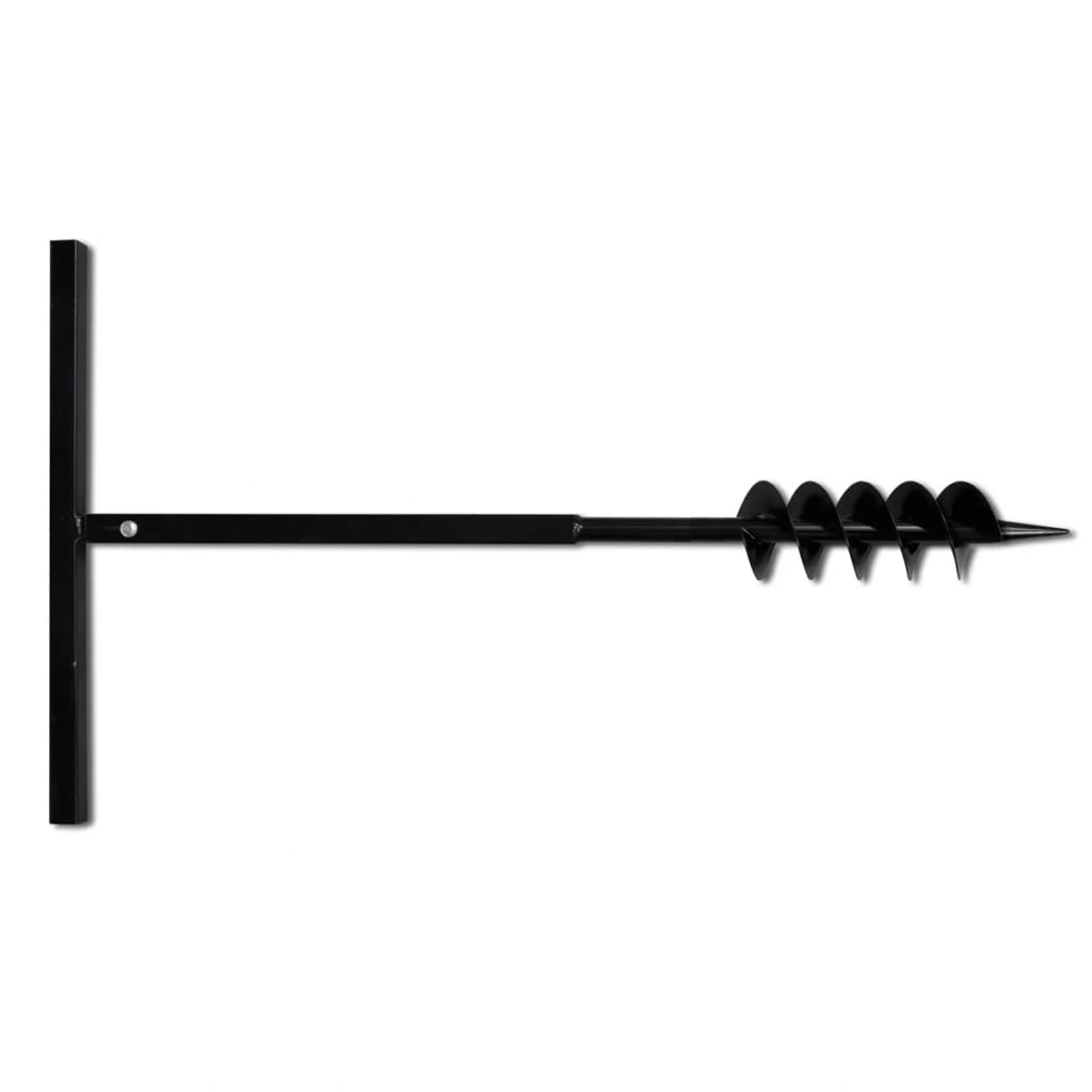 Grondboor Met Handvat En Schroefkop (Dubbele Schroef) 100 Mm (Zwart)