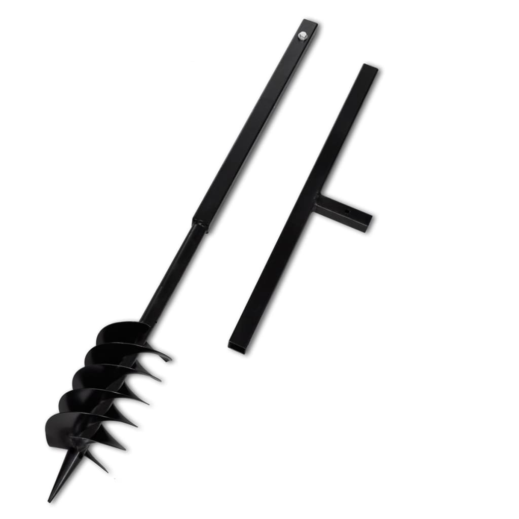Grondboor Met Handvat En Schroefkop (Dubbele Schroef) 120 Mm (Zwart)