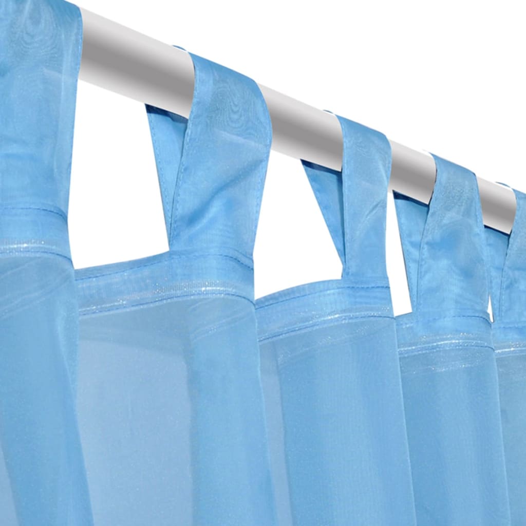 Turquoise Vitrage 140 X 245 Cm 2 Stuks