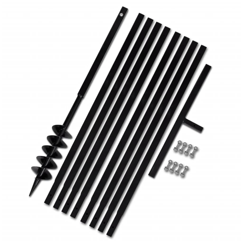 Erdbohrer 100 mm mit 9 m Verlängerungsstahl
