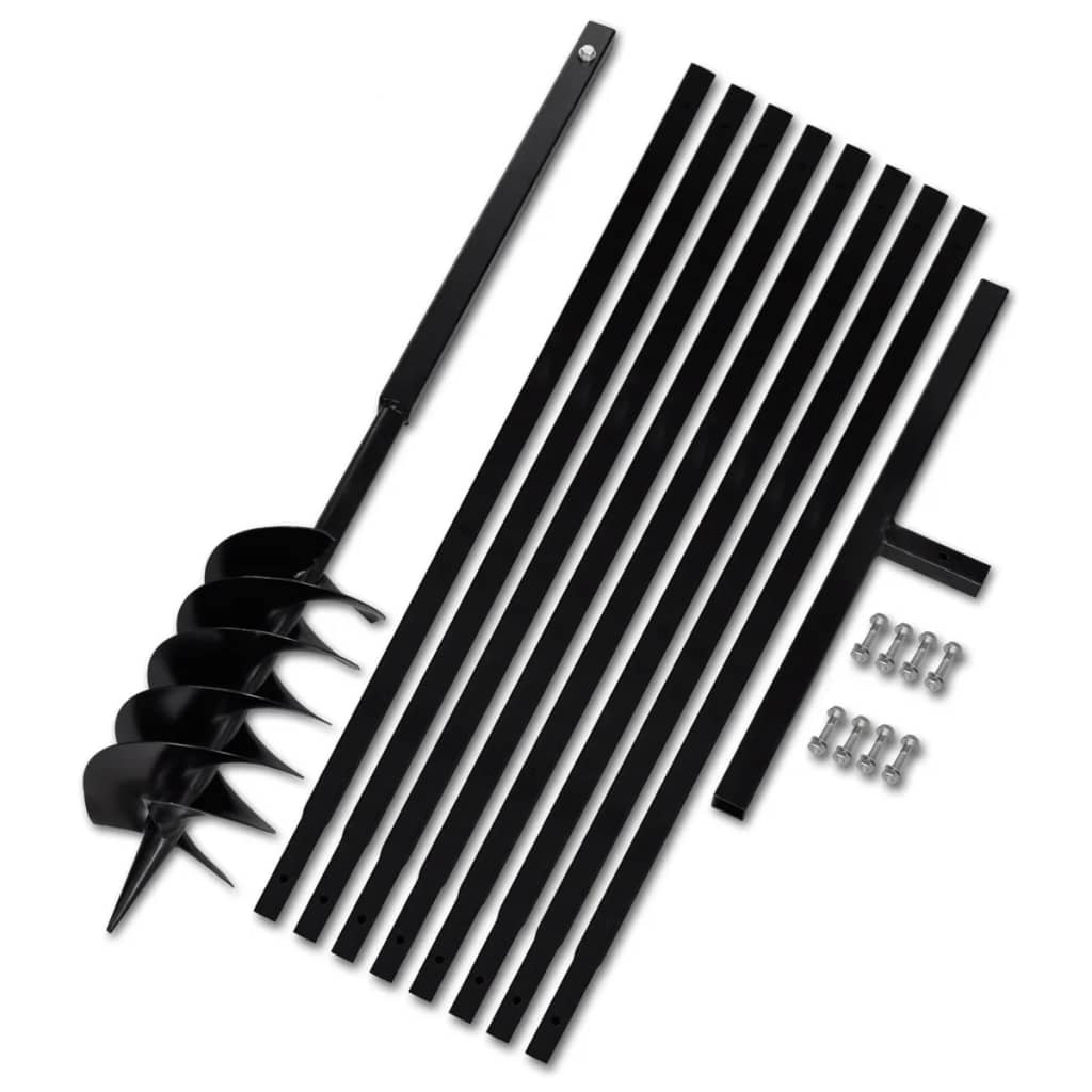 Grondboor Met Handvat 150 Mm En Verlengstukken 9 M (Staal)