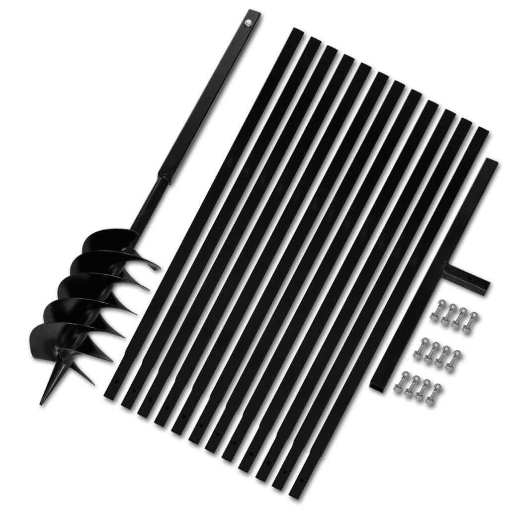 Grondboor Met Handvat 150 Mm En Verlengstukken 13 M (Staal)
