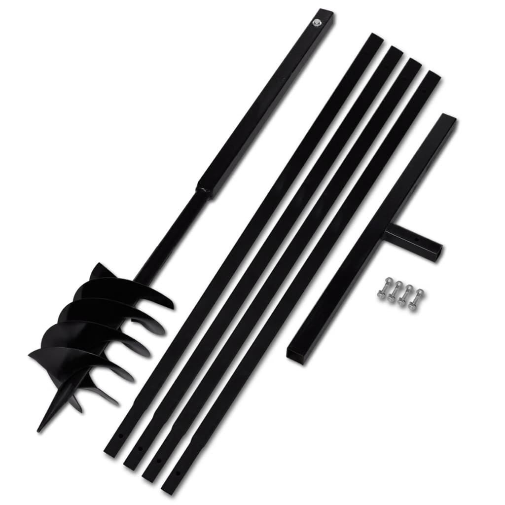 Grondboor Met Handvat 180 Mm En Verlengstukken 5 M (Staal)
