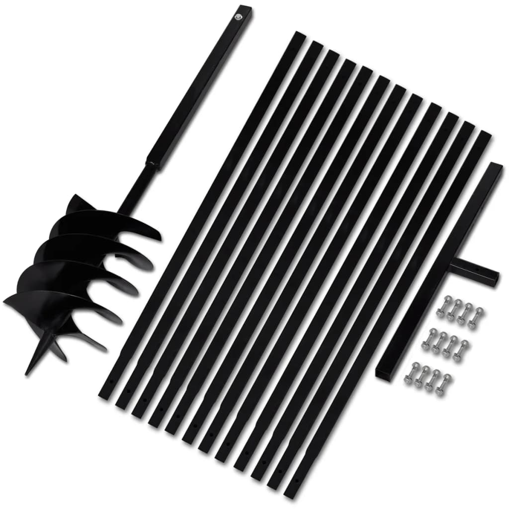 Grondboor Met Handvat 200 Mm En Verlengstukken 13 M (Staal)
