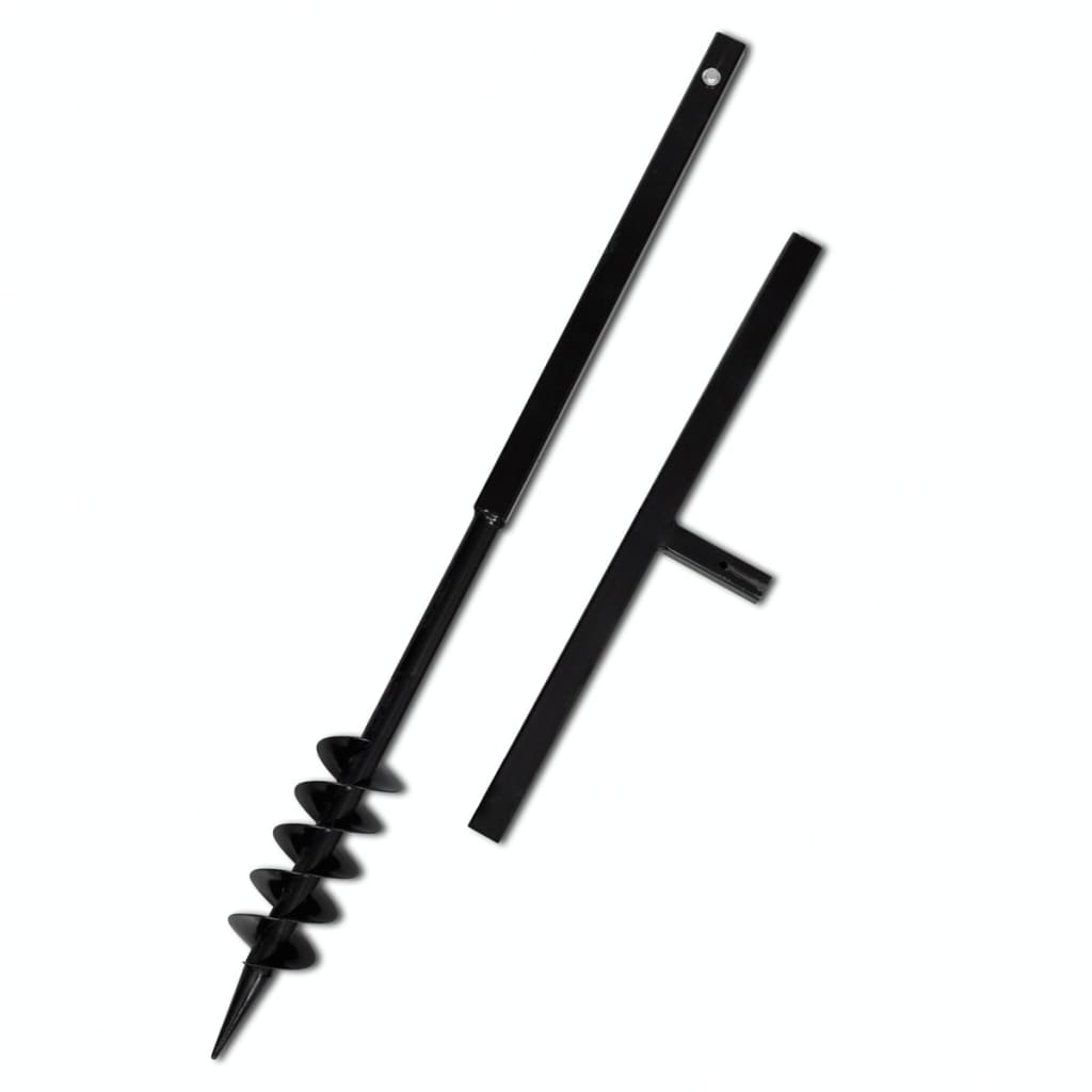 Erdbohrer 80 mm mit 5 m Verlängerungsstück Stahl