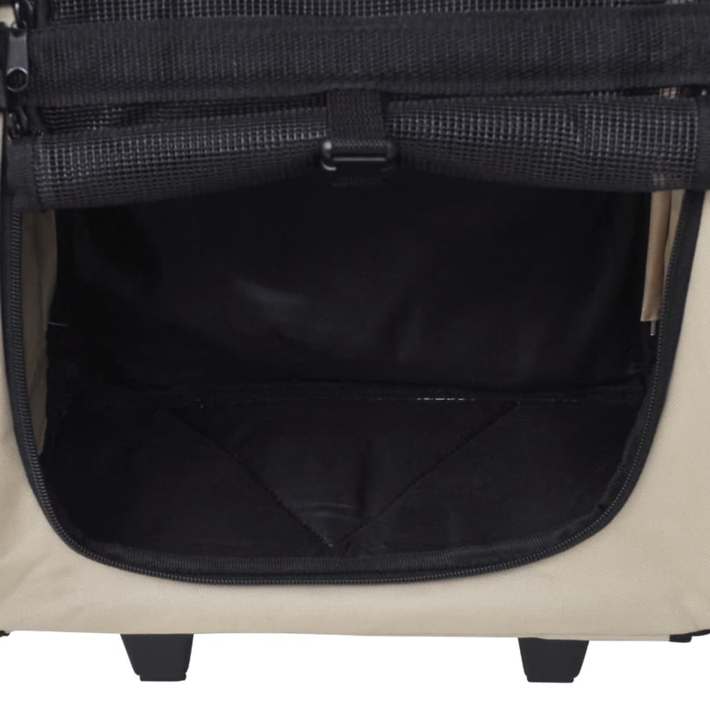 Haustiertrolley zusammenklappbar Beige