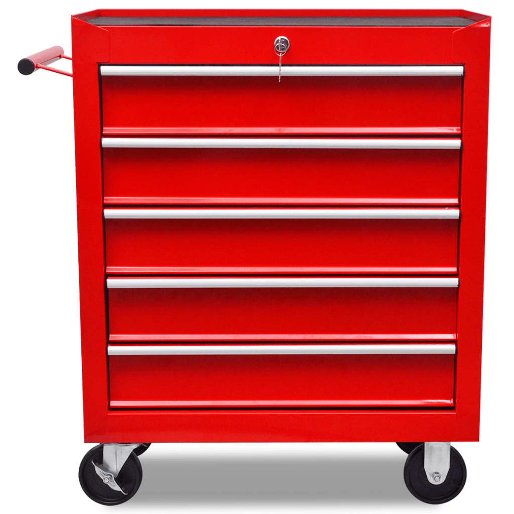 Gereedschapswagen 5 Lades Rood