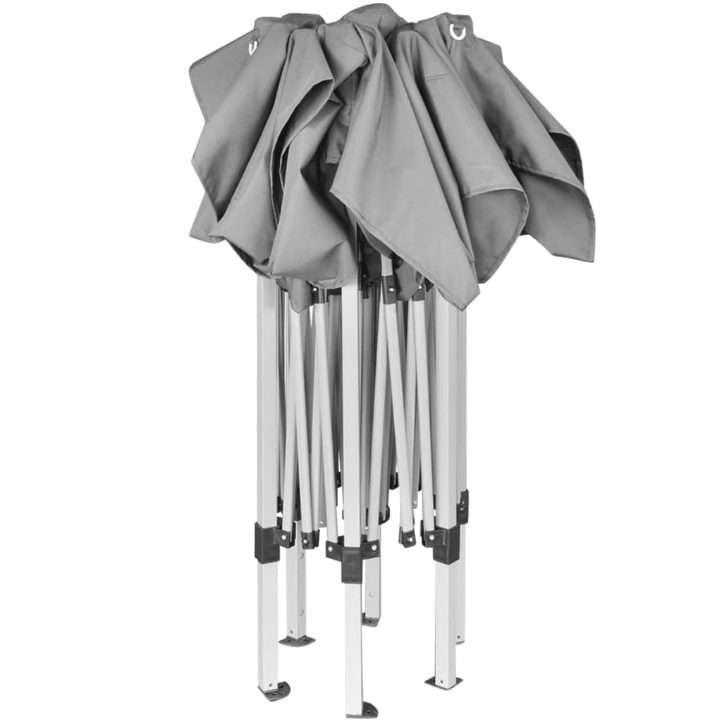 Partytent Pop-Up Zeshoekig Inklapbaar 3,6X3,1 M Grijs