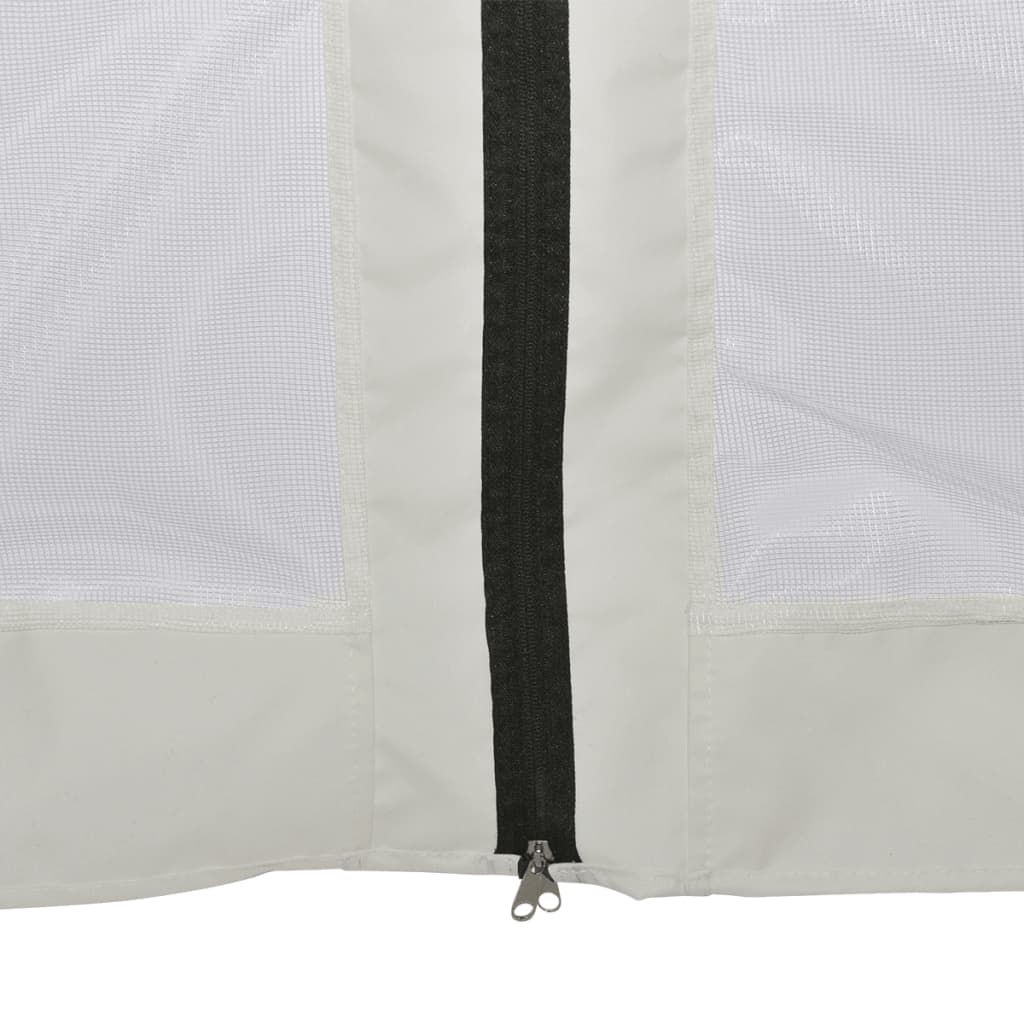 Partytent Pop-Up Zeshoekig Met 6 Zijwanden 3,6X3,1 M Crèmewit