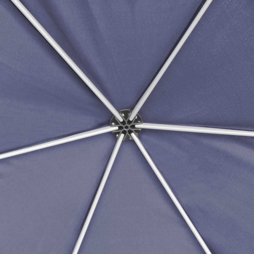 Partytent Pop-Up Zeshoekig Met 6 Zijwanden 3,6X3,1 M Donkerblauw