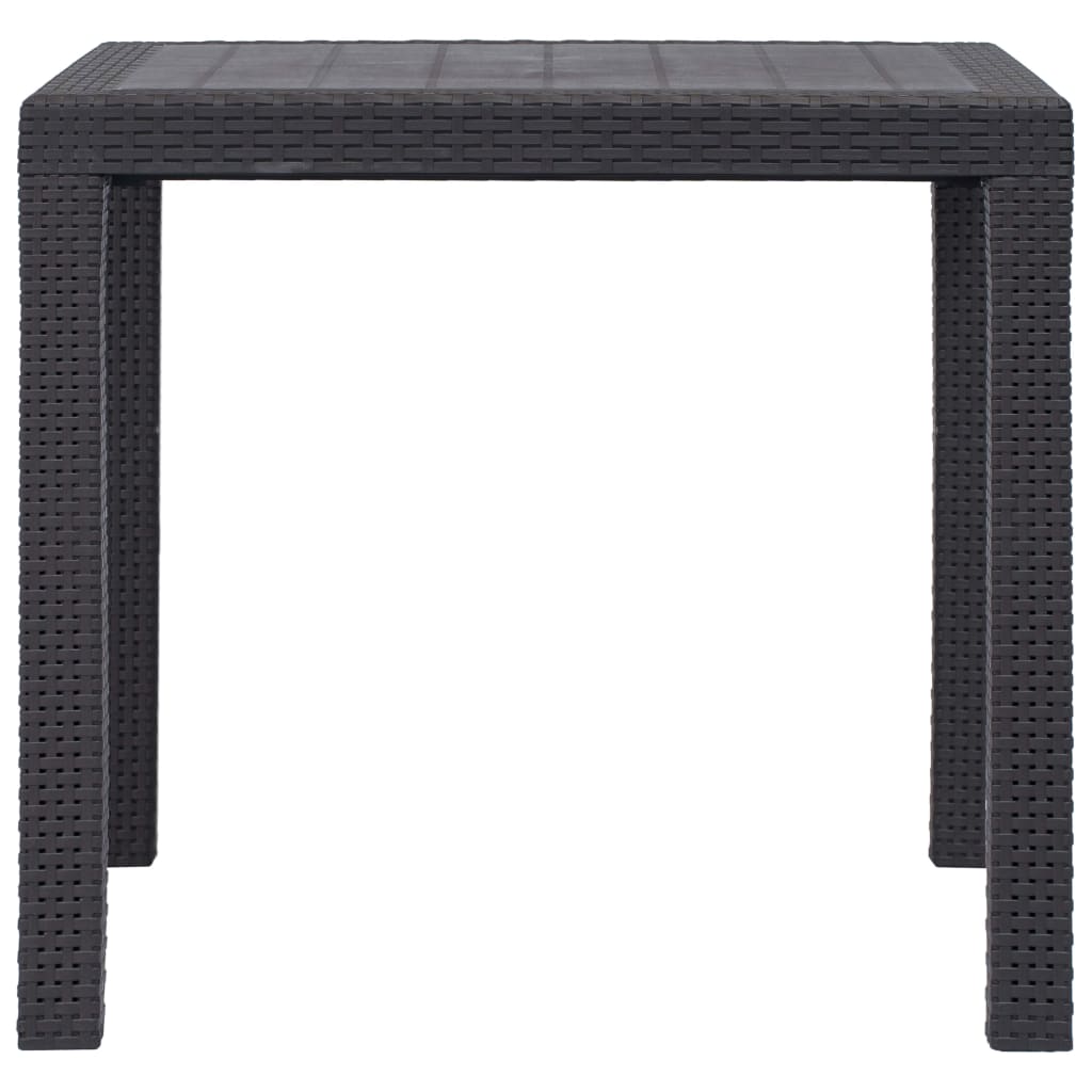 Tuintafel 79X79X72 Cm Rattan-Look Kunststof Bruin