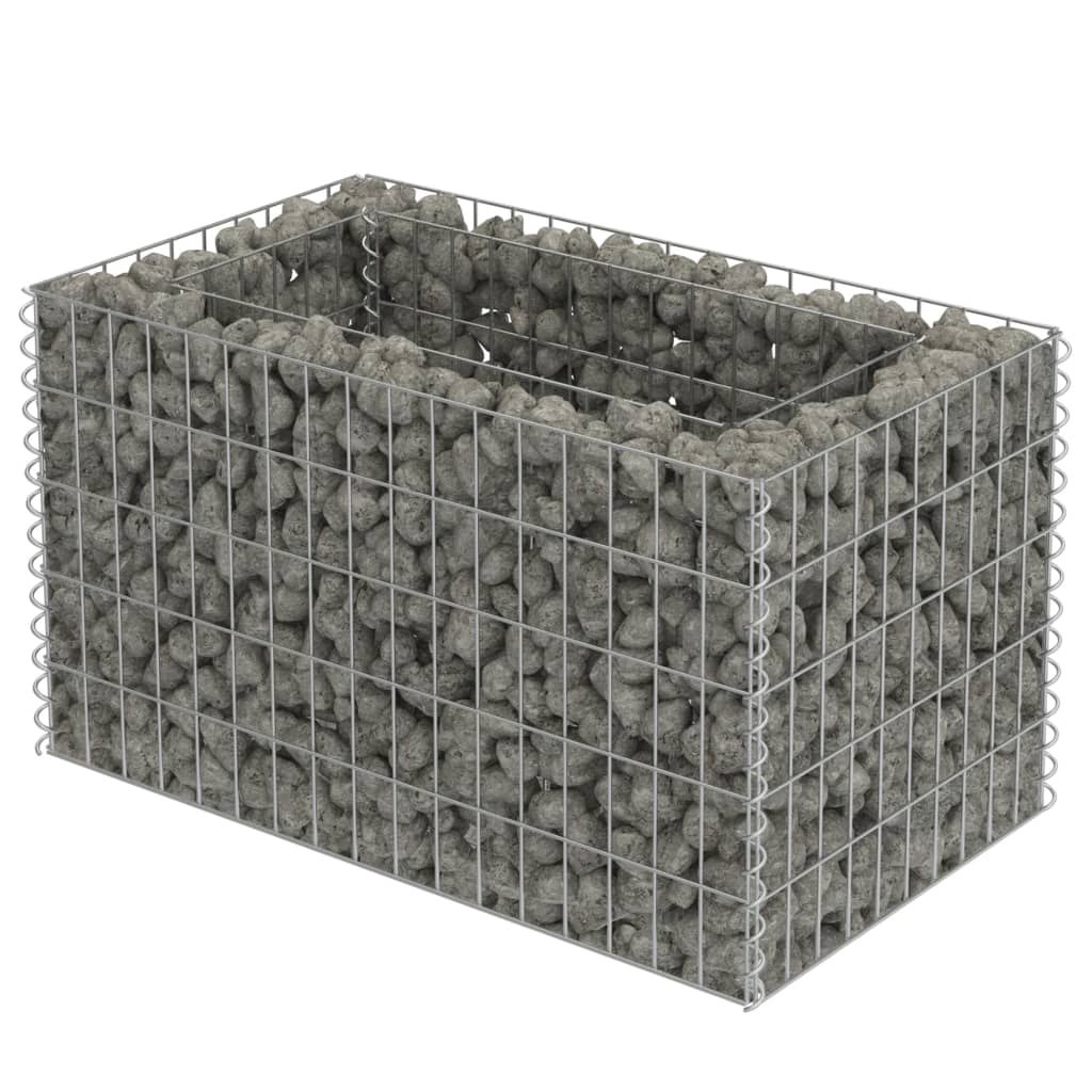 Gabion Plantenbak Verhoogd 90X50X50 Cm Gegalvaniseerd Staal
