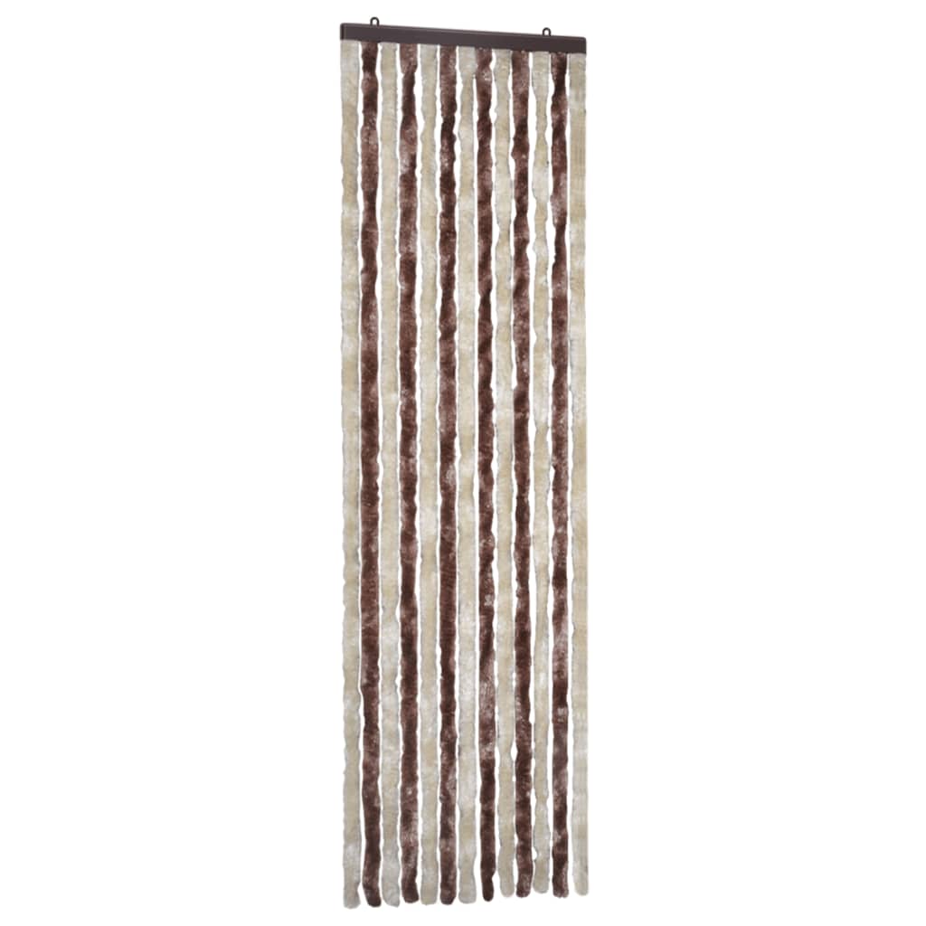 Vliegengordijn 56X185 Cm Chenille Beige En Lichtbruin