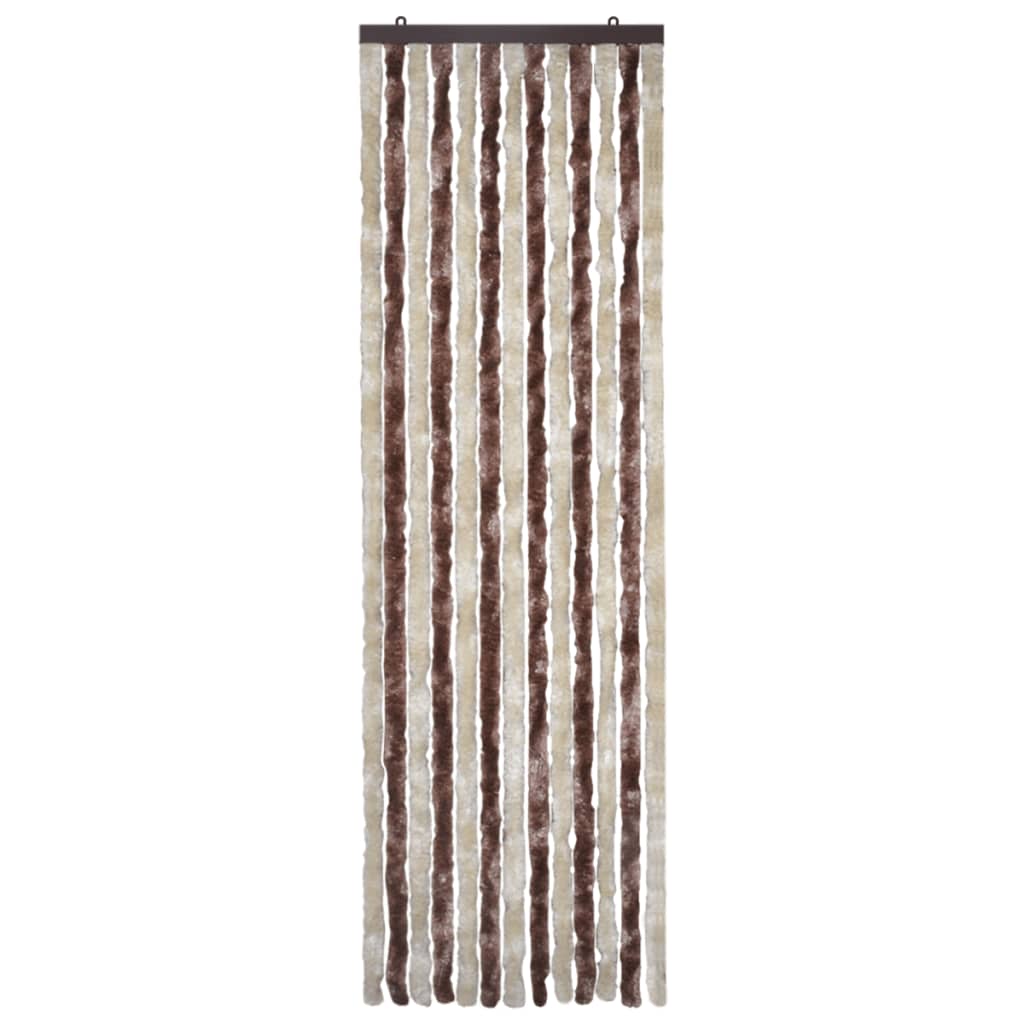 Vliegengordijn 56X185 Cm Chenille Beige En Lichtbruin