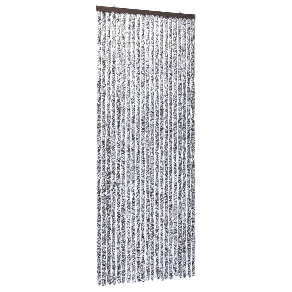 Vliegengordijn 90X220 Cm Chenille Bruin En Beige