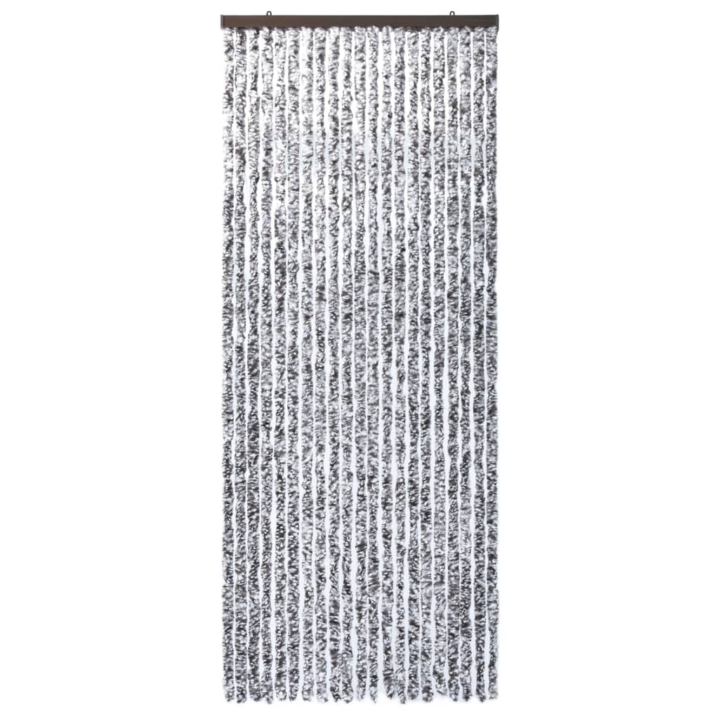 Vliegengordijn 90X220 Cm Chenille Bruin En Beige