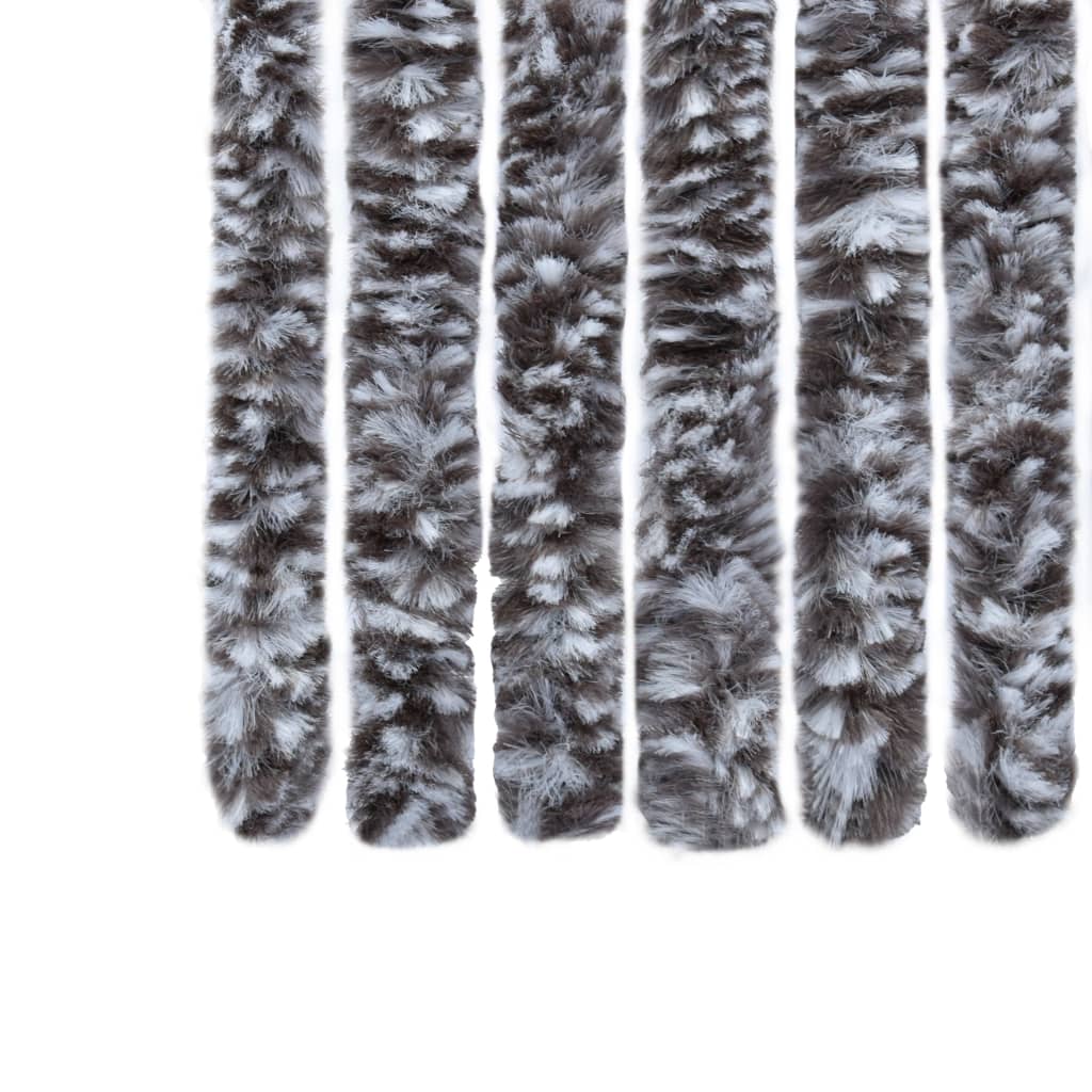 Vliegengordijn 90X220 Cm Chenille Bruin En Beige