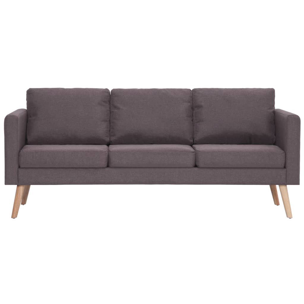 2-teiliges Sofa aus Stoff Taupe