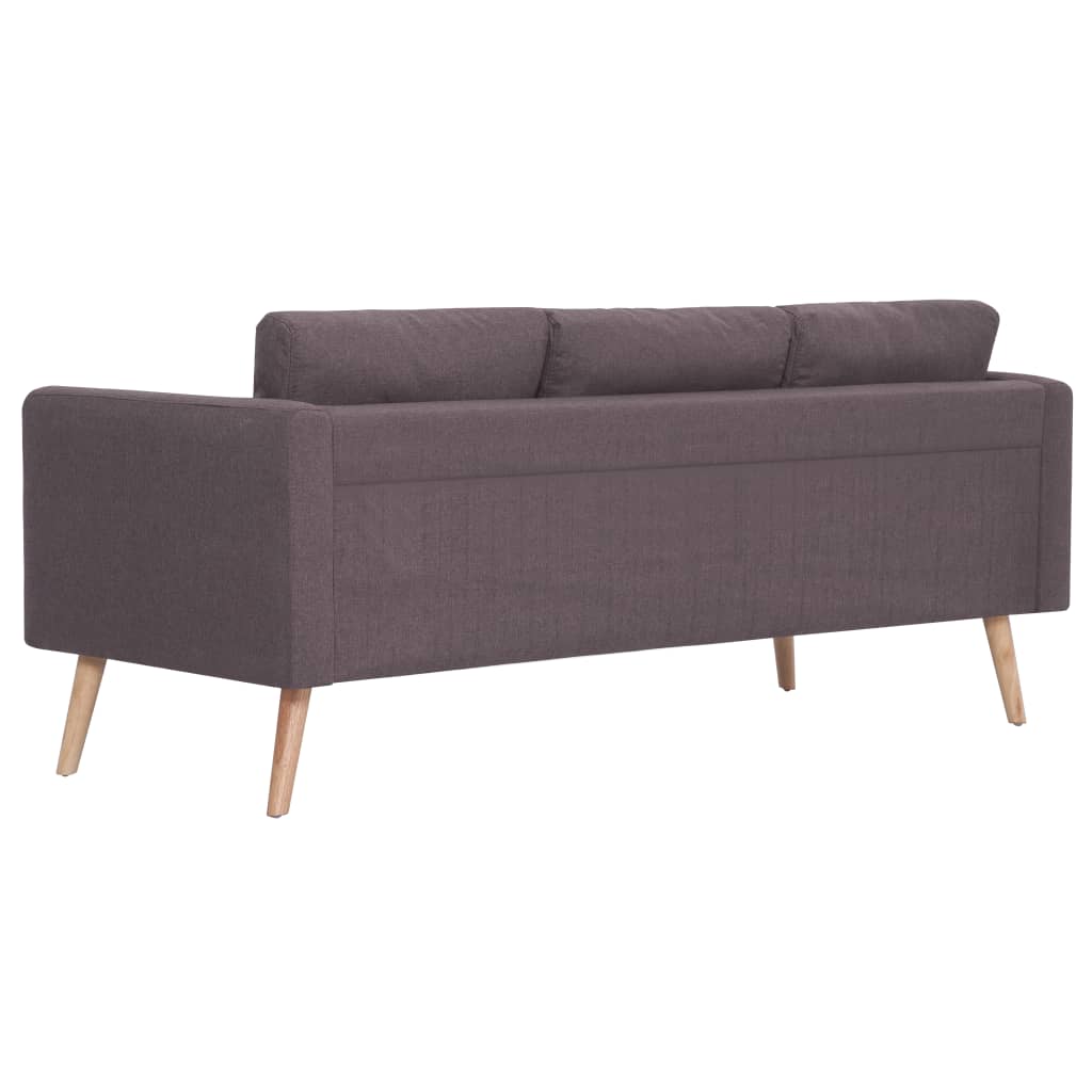 2-teiliges Sofa aus Stoff Taupe