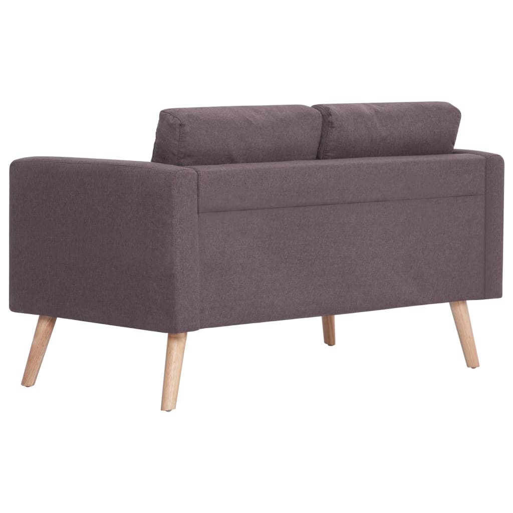 2-teiliges Sofa aus Stoff Taupe