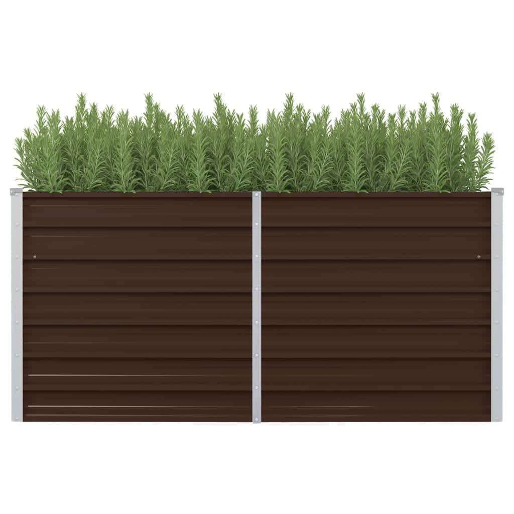Plantenbak Verhoogd 160X80X77 Cm Gegalvaniseerd Staal Bruin