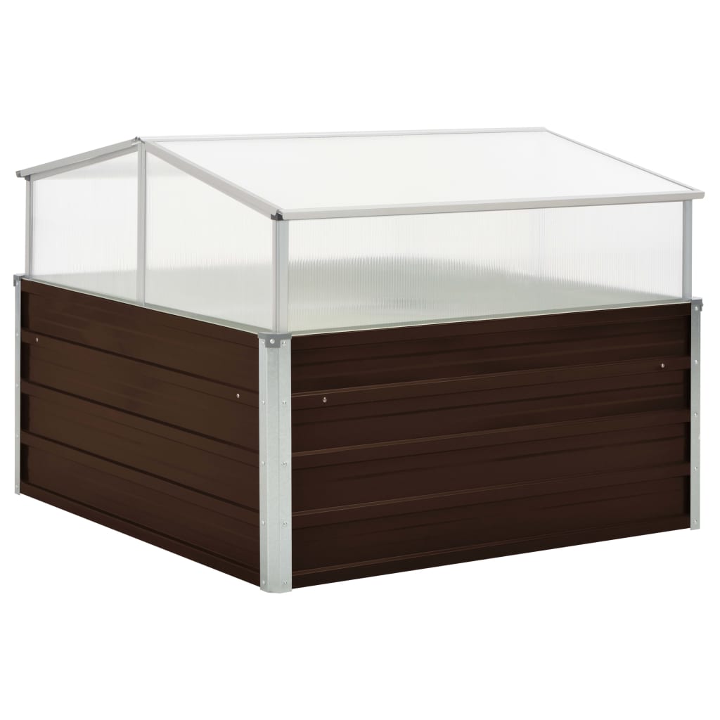 Tuinkas 100X100X85 Cm Gegalvaniseerd Staal Bruin