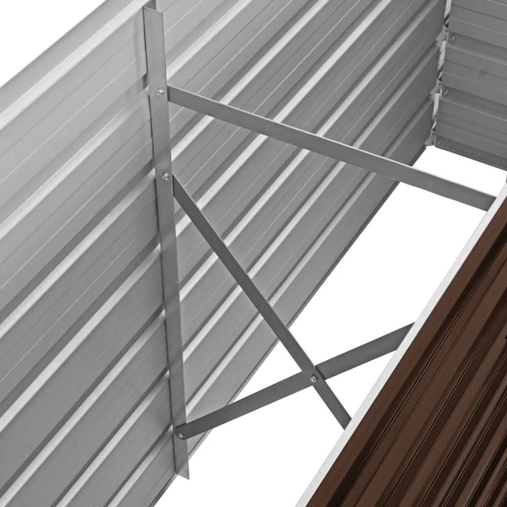 Plantenbak Verhoogd 160X40X77 Cm Gegalvaniseerd Staal Bruin