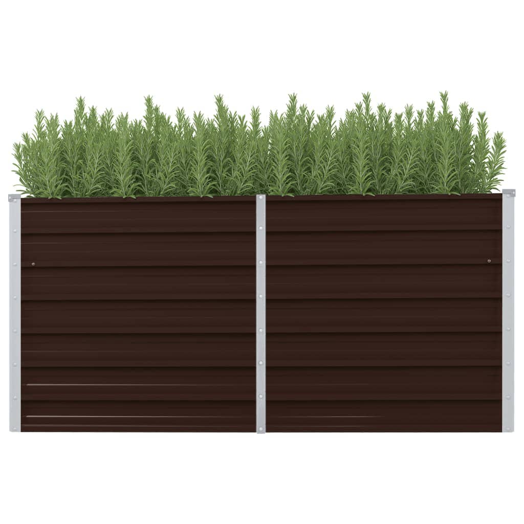 Plantenbak Verhoogd 160X40X77 Cm Gegalvaniseerd Staal Bruin