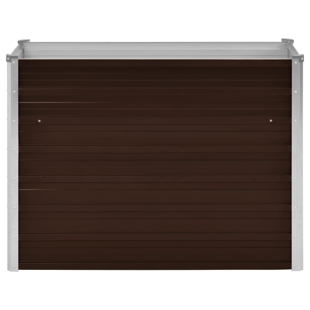 Plantenbak Verhoogd 100X40X77 Cm Gegalvaniseerd Staal Bruin