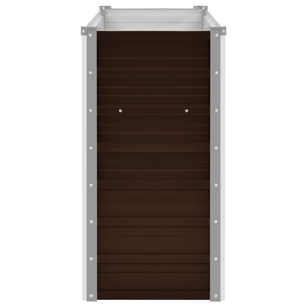 Plantenbak Verhoogd 100X40X77 Cm Gegalvaniseerd Staal Bruin