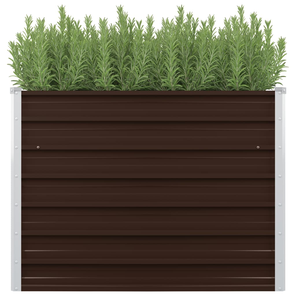 Plantenbak Verhoogd 100X40X77 Cm Gegalvaniseerd Staal Bruin