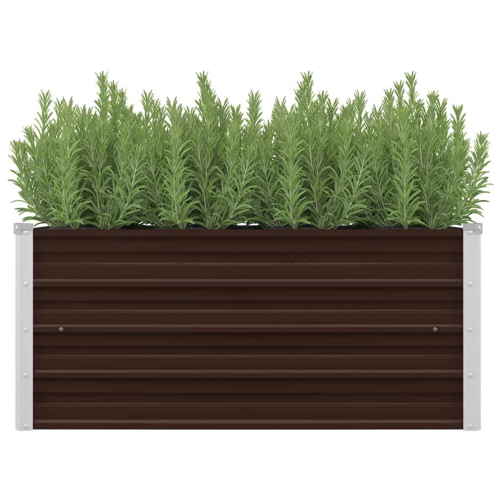 Plantenbak Verhoogd 100X40X45 Cm Gegalvaniseerd Staal Bruin