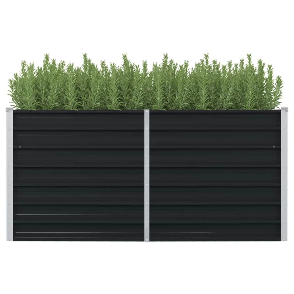 Plantenbak Verhoogd 160X80X77 Cm Gegalvaniseerd Staal Antraciet