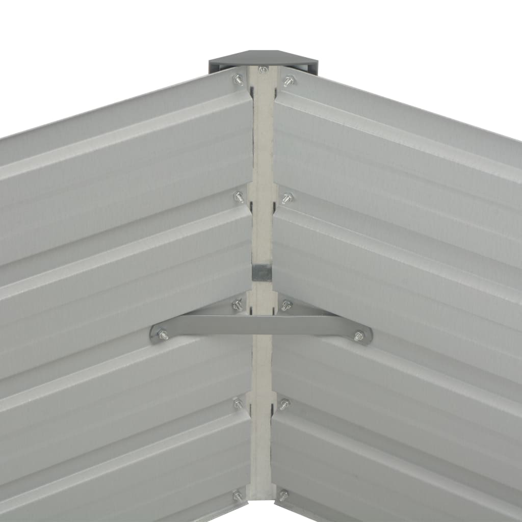 Plantenbak Verhoogd 129X129X45 Cm Gegalvaniseerd Staal Antraciet