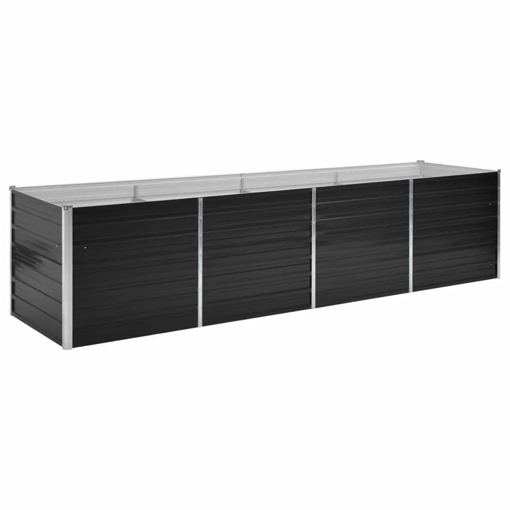 Plantenbak Verhoogd 320X80X77 Cm Gegalvaniseerd Staal Antraciet