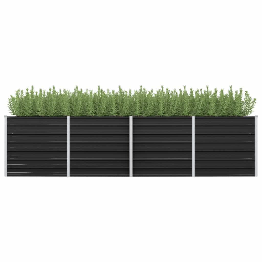 Plantenbak Verhoogd 320X80X77 Cm Gegalvaniseerd Staal Antraciet