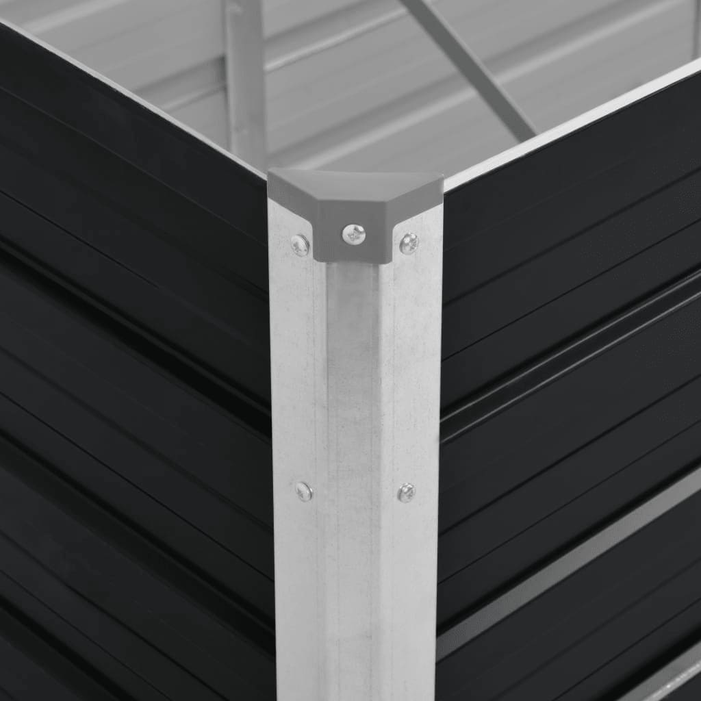 Plantenbak Verhoogd 160X40X77 Cm Gegalvaniseerd Staal Antraciet