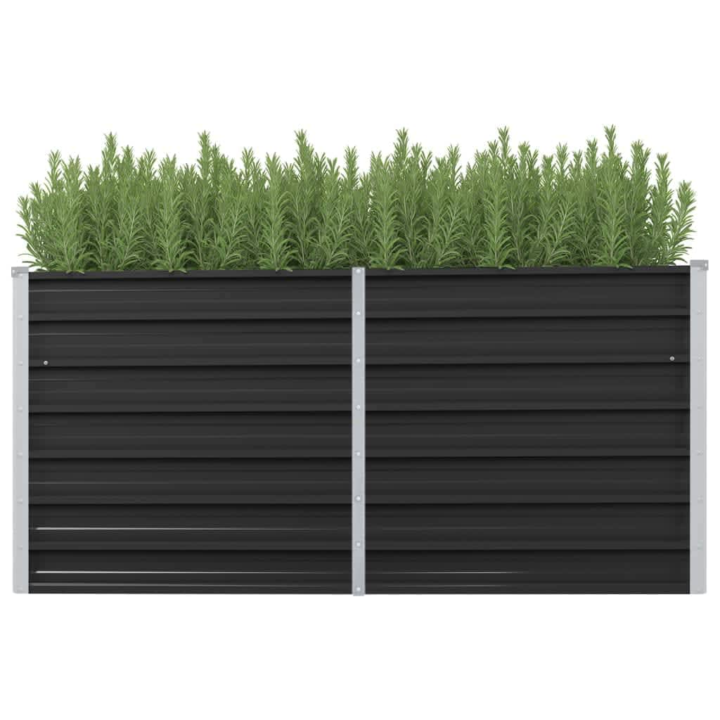 Plantenbak Verhoogd 160X40X77 Cm Gegalvaniseerd Staal Antraciet