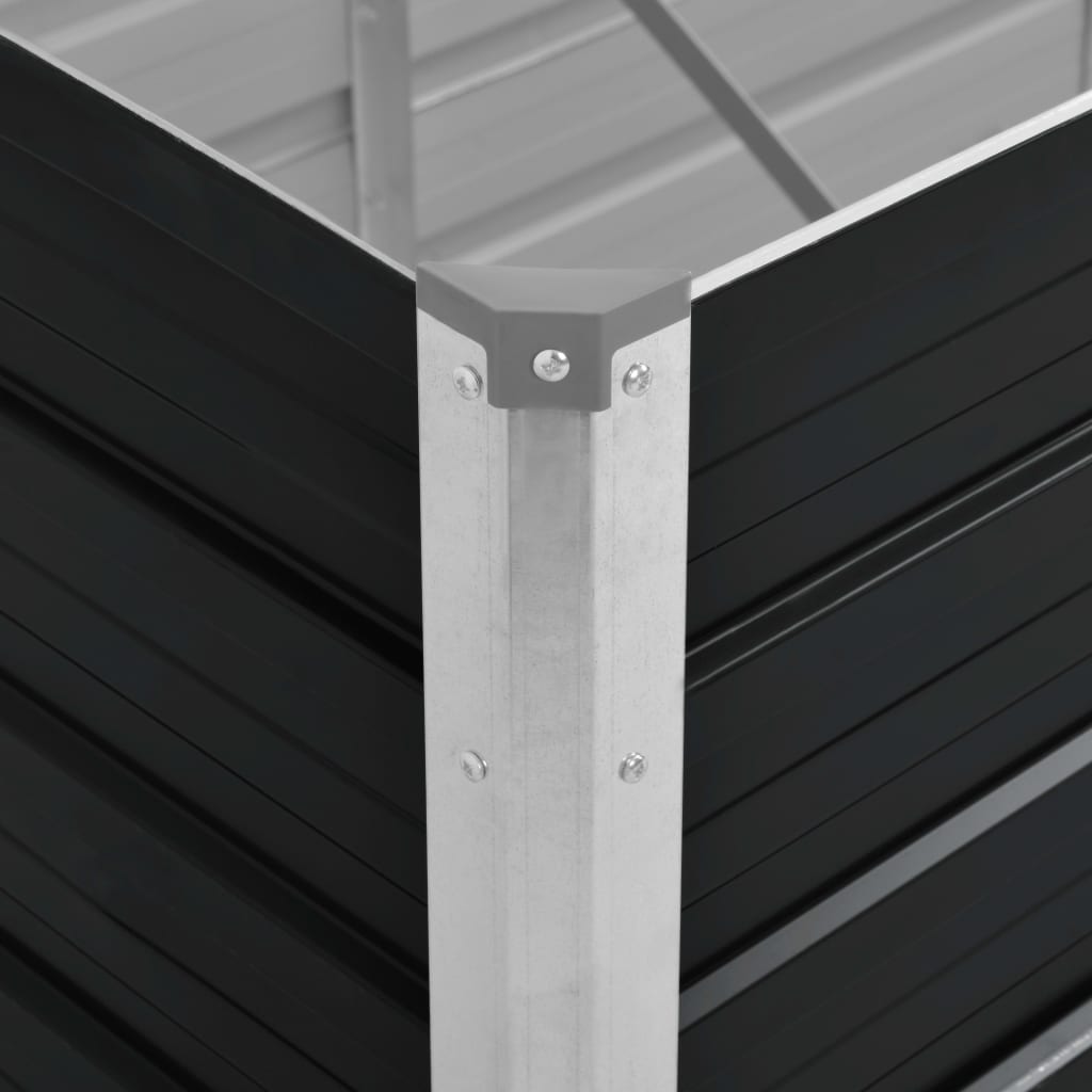 Plantenbak Verhoogd 100X40X45 Cm Gegalvaniseerd Staal Antraciet